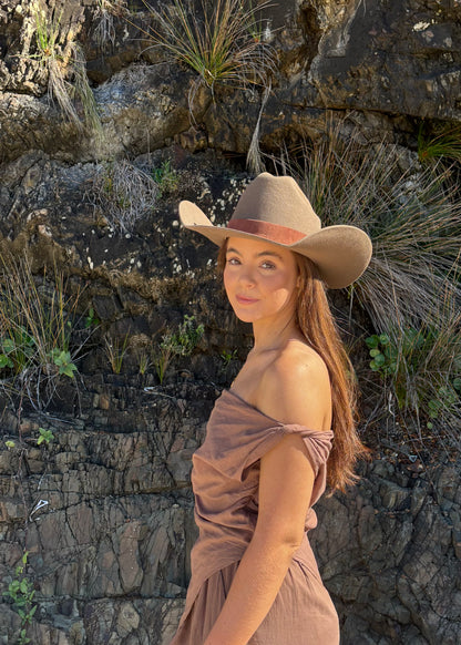 Mocha Australian Wool Cowboy Hat