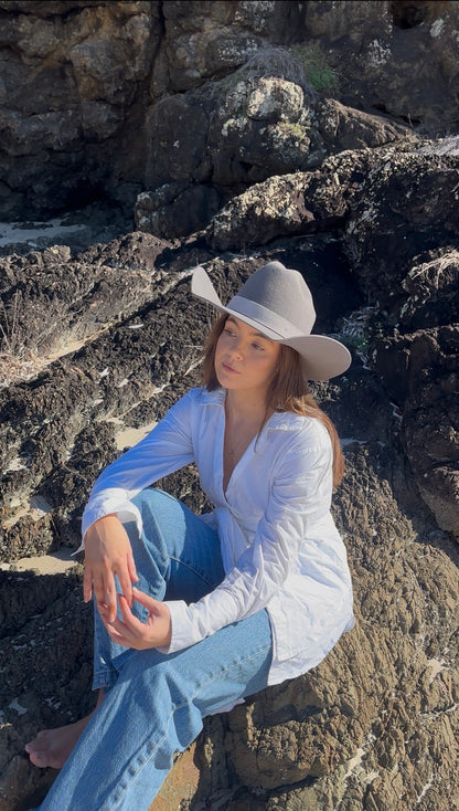 Ash Australian Wool Cowboy Hat