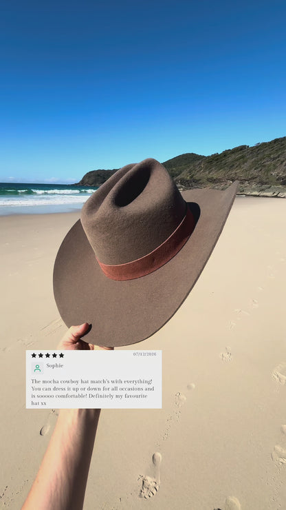 Mocha Australian Wool Cowboy Hat